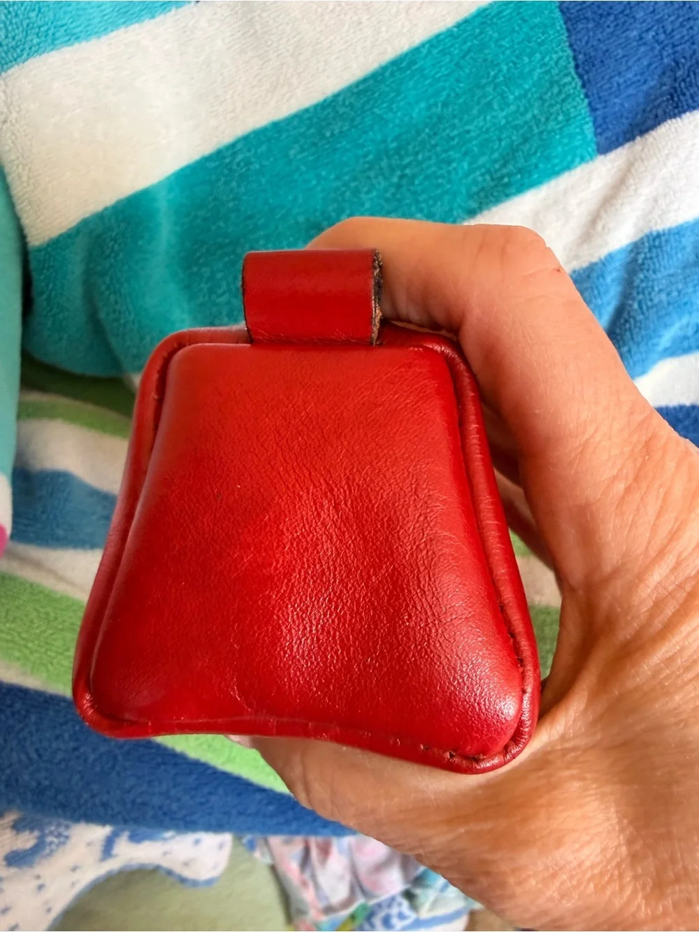 Patricia Nash Red Embossed Leather Cosmetic Case